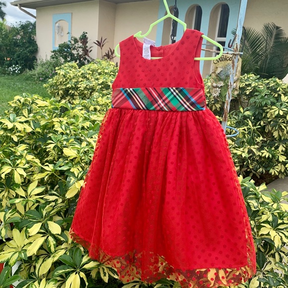 COPY - NWT gorgeous red dress with green plaid - Picture 9 of 12